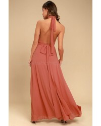 First Comes Love Rusty Rose Maxi Dress